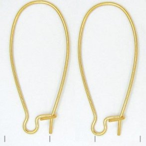 rebjle, forgyldt messing, 32x14x0,7 mm, 6 stk.