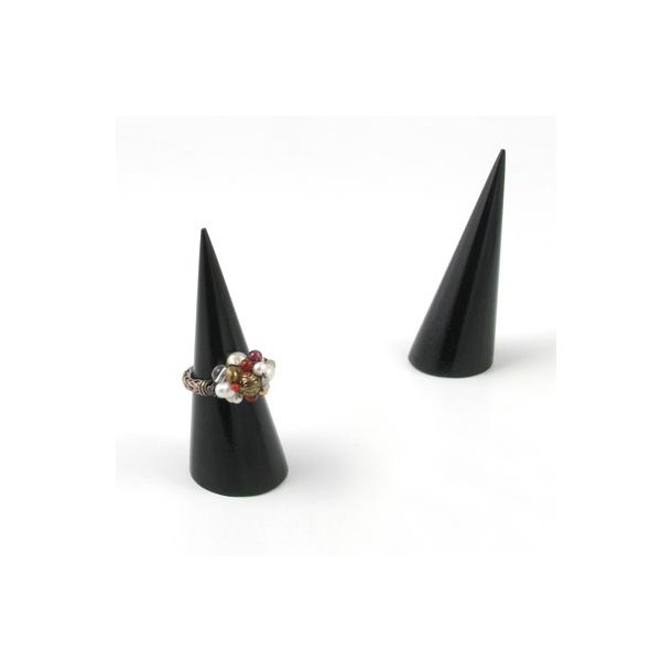 Display cone, black, for finger ring, 1pc