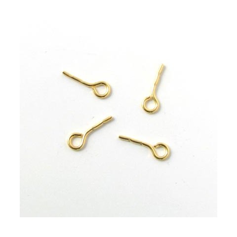 Stiftsken, forgyldt messing, 9x0,7 mm, 10 stk.