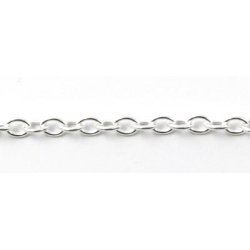 Ankerkette, versilbertes messing, 0,6 mm, 50 cm
