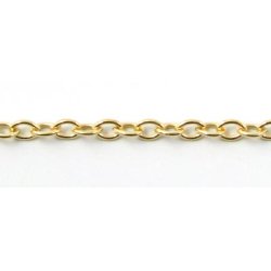 Ankerkette, AR60, vergoldetes Messing, 0,60 mm, 50 cm