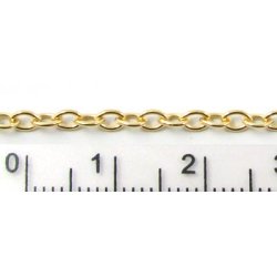 Ankerkette, AR60, vergoldetes Messing, 0,60 mm, 50 cm