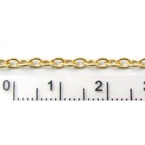 Ankerkette, AR60, vergoldetes Messing, 0,60 mm, 50 cm