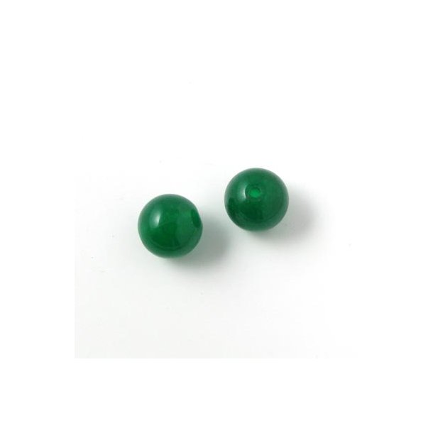 Jade-Perle, tief-dunkelgrün, rund, 8 mm, 6 Stk.