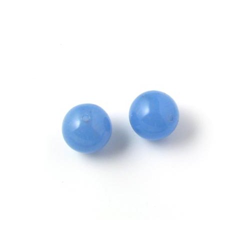 Jadeperle, himmelblå, rund, 8 mm, 6 stk