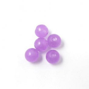 Jade bead, violet, round, 8mm, 6pcs.