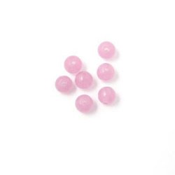 Jadeperle, ganzer Strang, hellrosa, rund, 4 mm, 95 Stk.