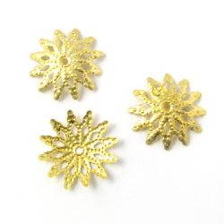 Goldene Perlenschale, dekorativ, 13x2 mm, 20 Stk.