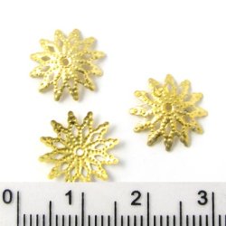 Goldene Perlenschale, dekorativ, 13x2 mm, 20 Stk.
