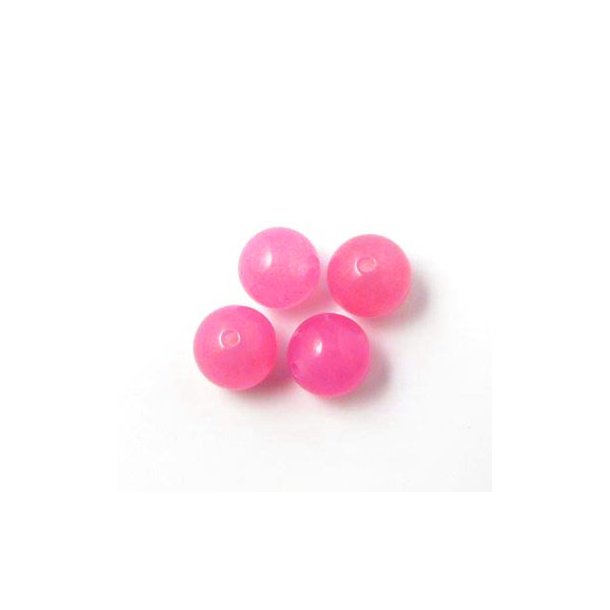 Jade-Perle, rosa, rund, 8 mm, 6 Stk.