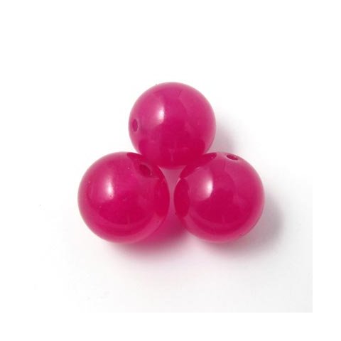 Jade bead, red-violet, round, 12mm.