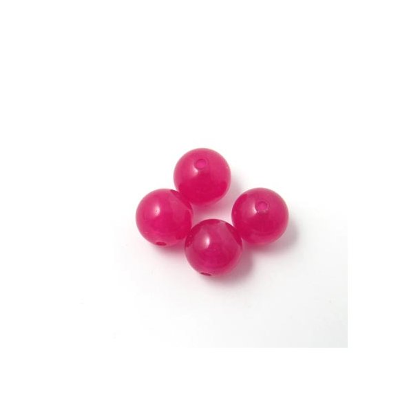 Jade bead, strand, red-violet, round, 10mm, 39pcs.