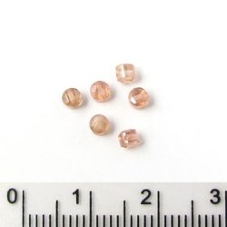 Zirconia, circular, light brown, 3 x 2mm, 10 pcs.