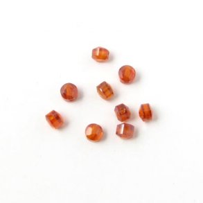 Zirkonia, orange/braun, 3 x 2 mm, 10 Stk.