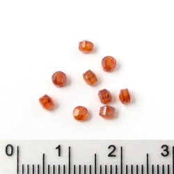 Zirkonia, orange/braun, 3 x 2 mm, 10 Stk.