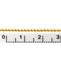 Kugelkette, vergoldetes Messing, 1,5 mm, 1 Meter