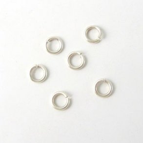 Ösen, Silber, geöffnet, 4x0,7 mm, 10 Stk.