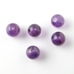 Amethyst, runde Perle, lila, 8 mm, 6 Stk.