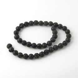 Lava-Perle, rund, 4 mm, 20 Stk.