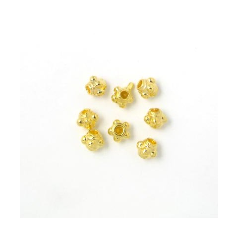 35 Stk., goldfarbene Perlen, Dekoration, klein, 5x4 mm