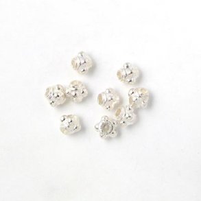 30pcs., silver-coloured bead, deco, small, 4mm.