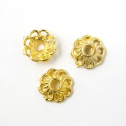 20 Stk., goldfarben, Perlenschale, Lochkante, 9,5x4 mm