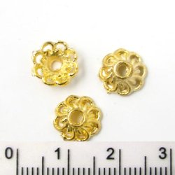 20 Stk., goldfarben, Perlenschale, Lochkante, 9,5x4 mm