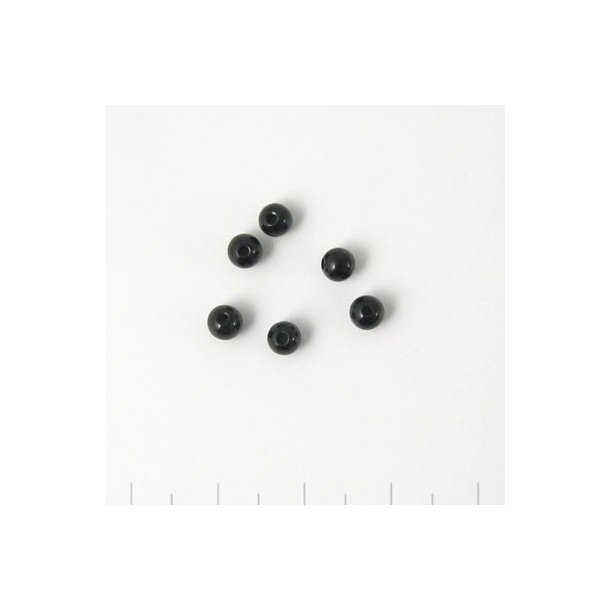 Onyx perle, rund, 4 mm, 20 stk.
