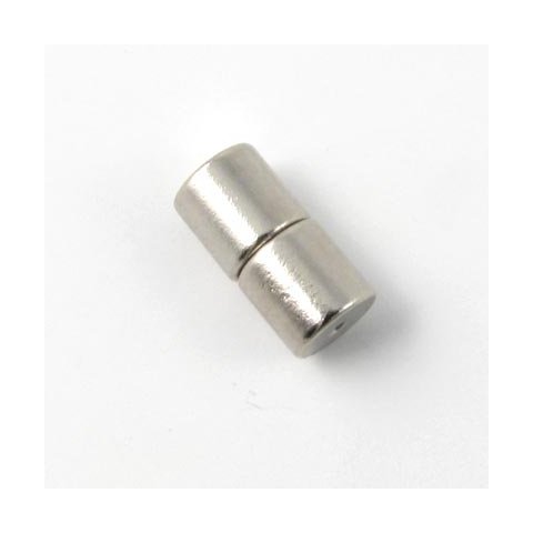 Magnetlås cylinder med hul. 9x4,5 mm, 1 sæt.