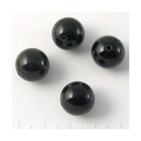 Onyx bead, round, 12mm, 6pcs.