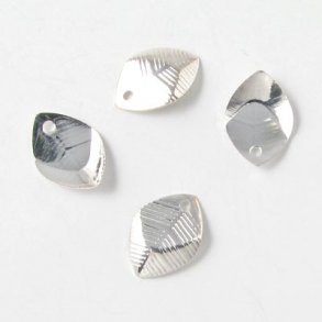 Versilbertes Messing, Blätter, 10 stk.