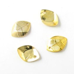 Vergoldetes Messing, Bltter, 10 Stk.