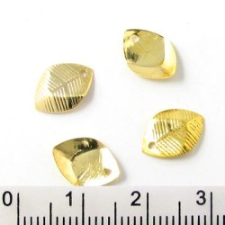 Vergoldetes Messing, Bltter, 10 Stk.