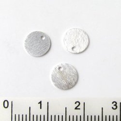 Silbermnzen, mit Loch an den Kanten, rustikal, 8 mm, 2 Stk.