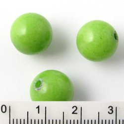 Candy-jade, rund, gr&oslash;n, 12 mm, 6 stk.