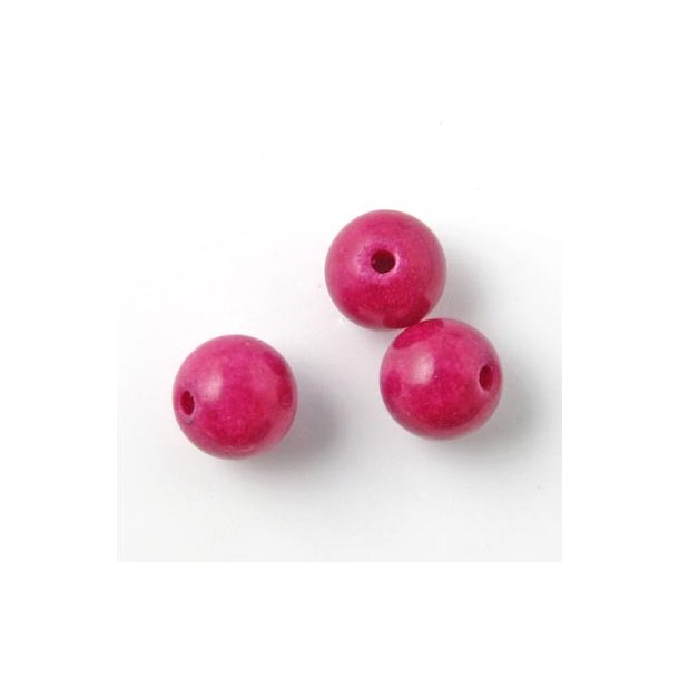 Candy-Jade, rund, rot-violett, 10 mm, 6 Stk.