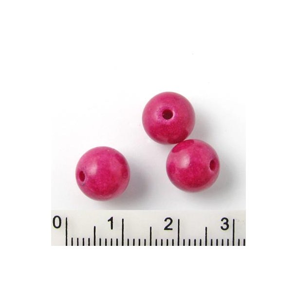 Candy-Jade, ganzer Strang, rund, rot-violett, 10 mm, 39 Stk.