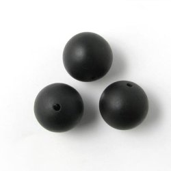 Blackstone, rund, matt, 12 mm, 6 Stk.