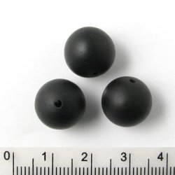 Blackstone, rund, matt, 12 mm, 6 Stk.