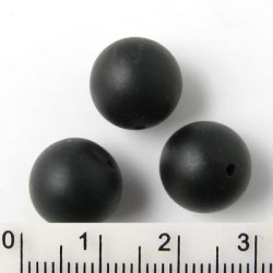 Blackstone, round, matt, 14mm, 6pcs.
