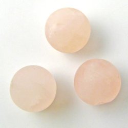 Rose quartz, sphere, matt, 12mm, 6pcs.