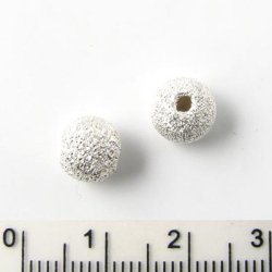 Stardustperle, Silber, rund, 8 mm, 1 Stk.