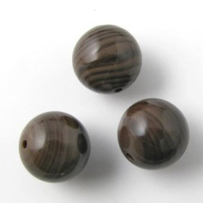 Kaffe-jaspis, 12 mm, 6 stk.