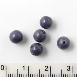 Candy-Jade, rund, grau, 6 mm, 10 Stk.