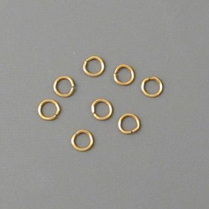 Jumpring, gilded brass, 4x0.7mm, 20pcs.