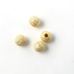Stardust bead, gilded silver, diameter, 5mm, 4pcs.