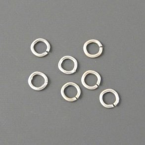 Jumpring, silver-plated brass, 5x0.9mm, 20pcs.
