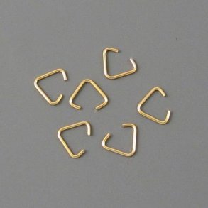 Dreieckige Ösen, vergoldetes Messing, 6 mm, 20 Stk.