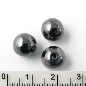 Hematite, 10mm, 6pcs.