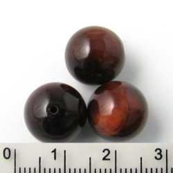 Ochsenauge, rot-braun, 12 mm, 6 Stk.
